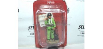 Bombero con traje ignífugo Pekín China 2002 Figura Plomo 1/30