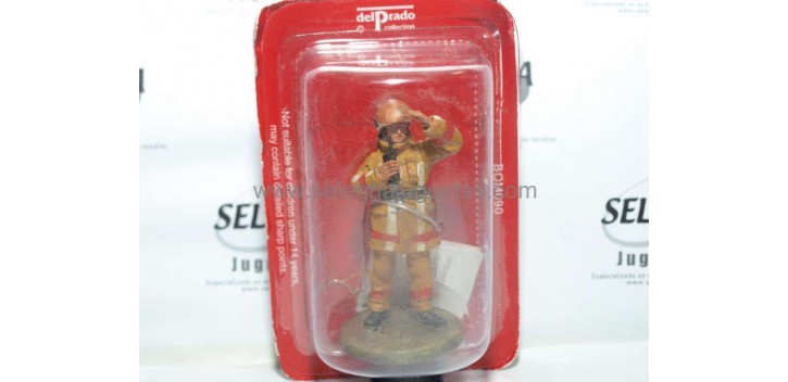 Bombero con traje ignífugo Moscú 2002 Figura Plomo 1/30