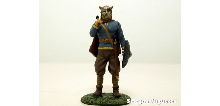 Vikingo Siglo IX soldado plomo tamaño 54 mm escala 1/32 Altaya