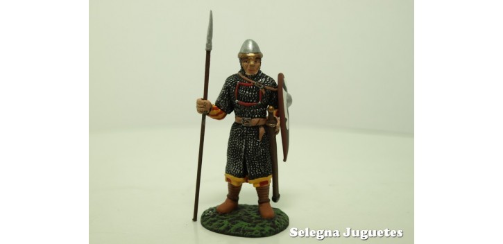 Guerrero Normando Siglo XI soldado plomo escala 54 mm Altaya