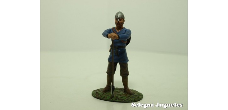 Guerrero Sajon Siglo IX soldado plomo escala 54 mm Altaya